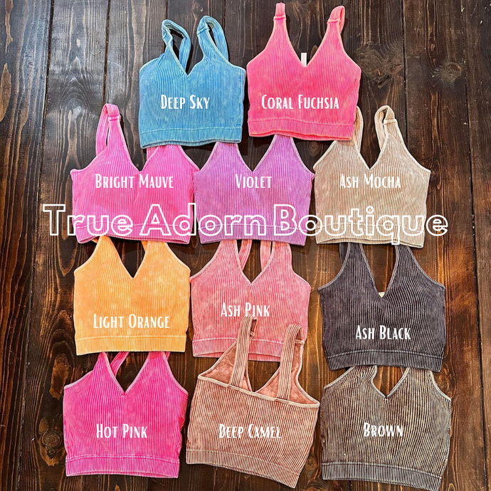Cropped Bra Padded Tank Top (Multiple Colors)