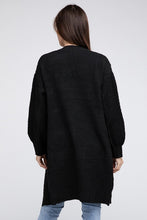 Load image into Gallery viewer, Twist Knitted Open Front Cardigan With Pockets