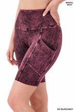 Load image into Gallery viewer, Mineral Wash Wide Waistband Pocket Leggings