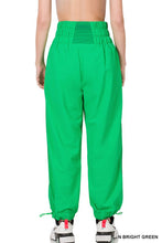Load image into Gallery viewer, Windbreaker Smocked High Waistband Jogger Pants