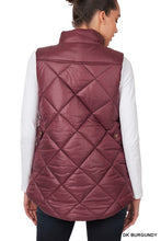 Load image into Gallery viewer, Diamond Quilted Zip Front Vest