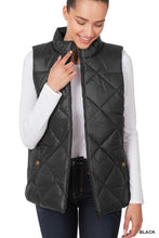 Load image into Gallery viewer, Diamond Quilted Zip Front Vest