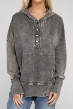 Load image into Gallery viewer, French Terry Acid Wash Kangaroo Pocket Hoodie