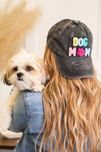 Load image into Gallery viewer, Dog Mom Chenille Patch Distressed Hat Cap