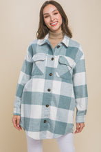 Load image into Gallery viewer, Fallin&#39; in Love Flannel (Green)