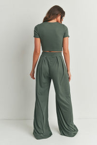 Speak To Me Pant Set (Forest Green)