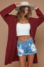 Load image into Gallery viewer, Twist Knitted Open Front Cardigan With Pockets