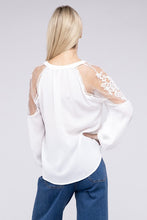 Load image into Gallery viewer, Lace Patchwork Long Sleeve Blouse