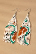 Load image into Gallery viewer, seed bead abstract pattern boho statement earrings