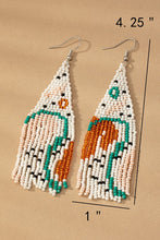 Load image into Gallery viewer, seed bead abstract pattern boho statement earrings