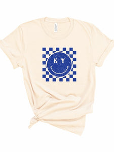 KY Smile Checkered Graphic State Tee