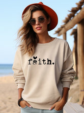 Load image into Gallery viewer, Faith Heart Cozy Graphic Sweatshirt