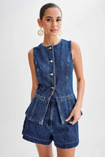 Load image into Gallery viewer, WOMEN FASHION DENIM TWO PIECE SET