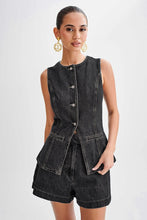 Load image into Gallery viewer, WOMEN FASHION DENIM TWO PIECE SET