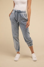 Load image into Gallery viewer, Acid Wash Fleece Sweatpants with Pockets