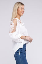 Load image into Gallery viewer, Lace Patchwork Long Sleeve Blouse