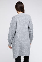 Load image into Gallery viewer, Twist Knitted Open Front Cardigan With Pockets