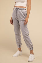 Load image into Gallery viewer, Acid Wash Fleece Sweatpants with Pockets