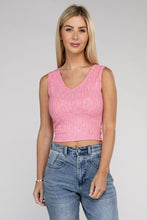 Load image into Gallery viewer, Ribbed Scoop Neck Cropped Sleeveless Top