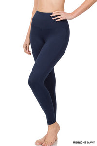 Wide Waistband Leggings Midnight Navy (Available in Curvy)