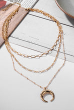 Load image into Gallery viewer, Triple Layer Half Moon Necklace