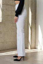 Load image into Gallery viewer, White High Waisted Flare Denim