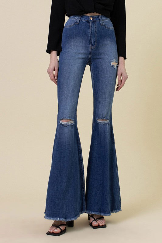 LIOAD Flared Women Blue Jeans - Buy LIOAD Flared Women Blue Jeans