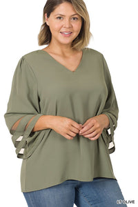 Be Simple Top CURVY (Light Olive)