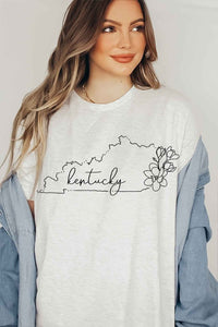 Floral Kentucky Graphic Tee (MULTIPLE COLORS)