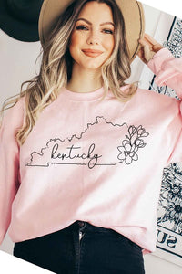 Floral Kentucky Sweatshirt CURVY (MULTIPLE COLORS)