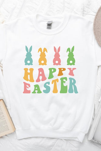 Happy Easter Sweatshirt  (Available in CURVY)